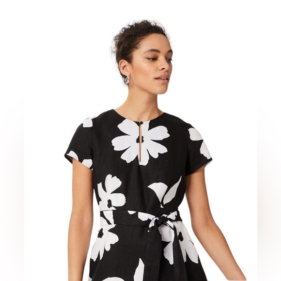 NWOT Hobbs London Regina Linen Midi Dress US 14 - Picture 2 of 11